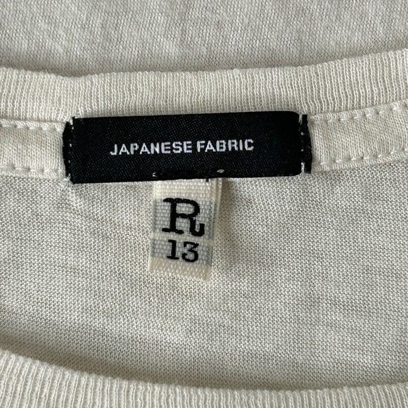 R13 Clash City Rockers Graphic Print Top Cotton Cashmere Blend Size Med - Picture 5 of 12